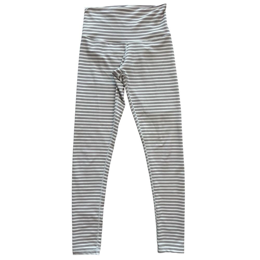 DYI HIGH-WAISTED STRIPED LEGGINGS NWOT SIZE SMALL COCOA & CREAM